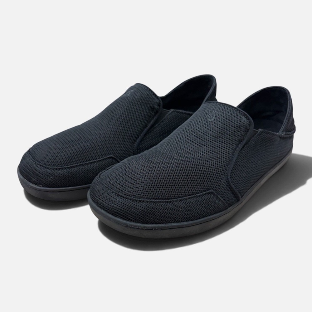 OluKai Nohea Mesh Men's Slip On Casual Comfort Shoes Black Size 11